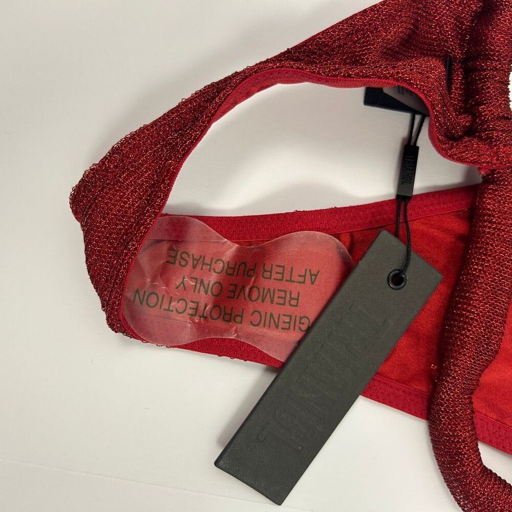 Triangl STELL Bikini - Red Sparkle Lurex - Top S, Bottom M - Picture 11 of 11